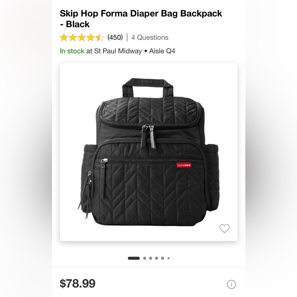 Skip hop diaper bag backpack